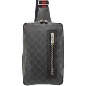 GUCCI Soft GG Supreme Sling Backpack Body Bag Black